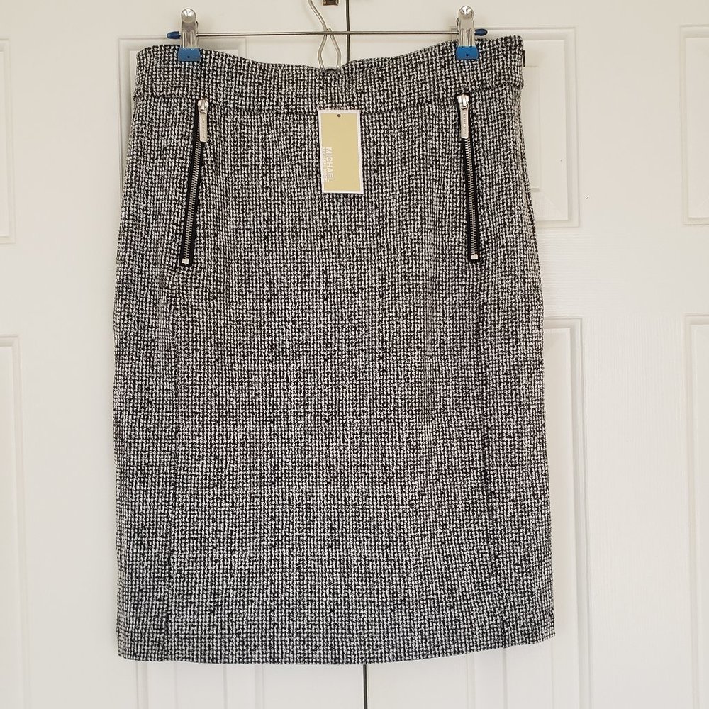 Michael Kors Houndstooth Pencil Skirt - NWT - Size L